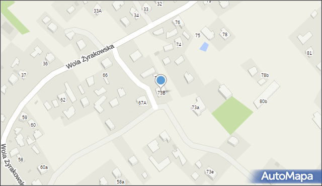 Wola Żyrakowska, Wola Żyrakowska, 73B, mapa Wola Żyrakowska