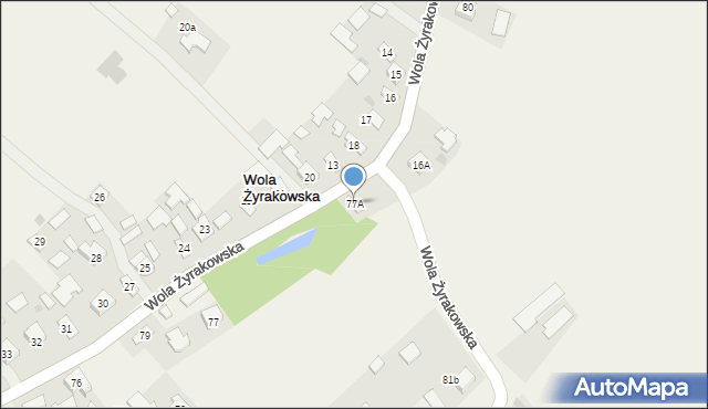 Wola Żyrakowska, Wola Żyrakowska, 77A, mapa Wola Żyrakowska