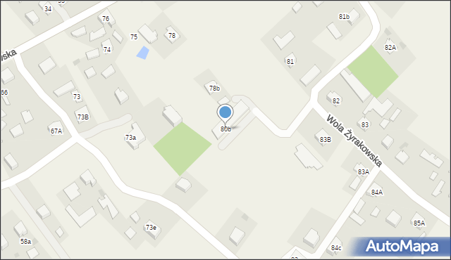 Wola Żyrakowska, Wola Żyrakowska, 80b, mapa Wola Żyrakowska