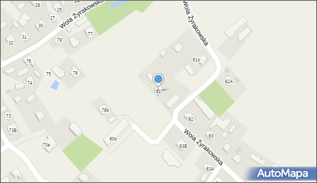 Wola Żyrakowska, Wola Żyrakowska, 81, mapa Wola Żyrakowska