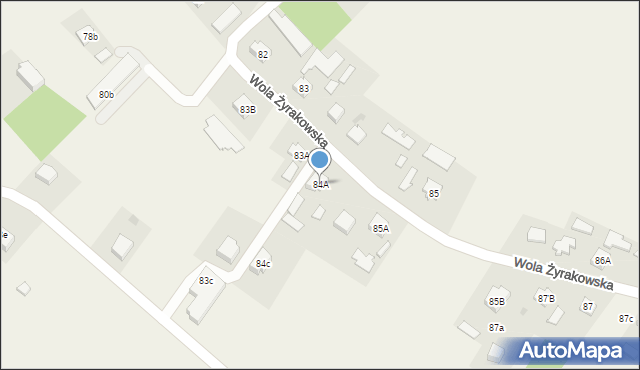 Wola Żyrakowska, Wola Żyrakowska, 84A, mapa Wola Żyrakowska