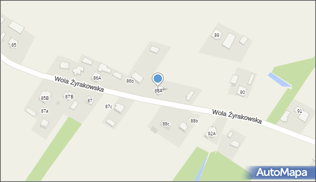 Wola Żyrakowska, Wola Żyrakowska, 88A, mapa Wola Żyrakowska