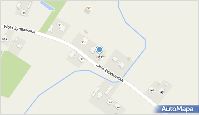 Wola Żyrakowska, Wola Żyrakowska, 91A, mapa Wola Żyrakowska