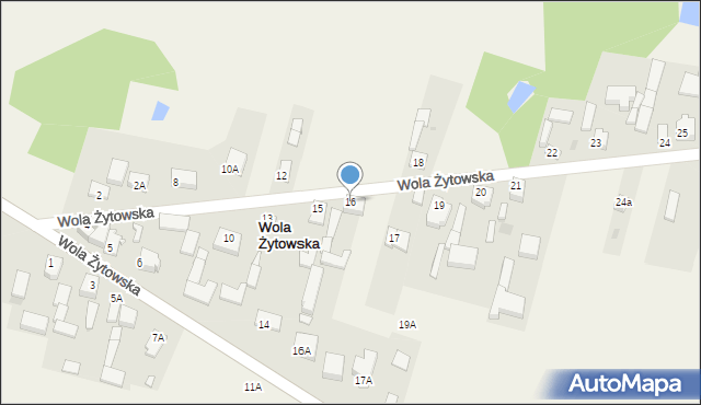 Wola Żytowska, Wola Żytowska, 16, mapa Wola Żytowska