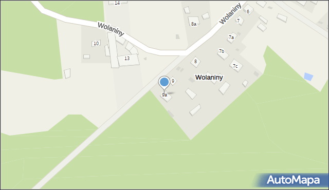 Wolaniny, Wolaniny, 9a, mapa Wolaniny