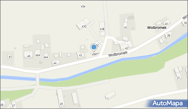 Wolbromek, Wolbromek, 43A, mapa Wolbromek