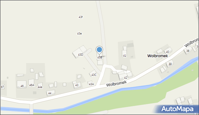 Wolbromek, Wolbromek, 43B, mapa Wolbromek