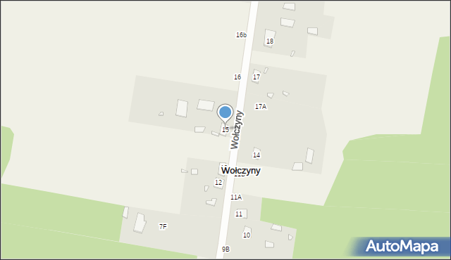 Wołczyny, Wołczyny, 15, mapa Wołczyny