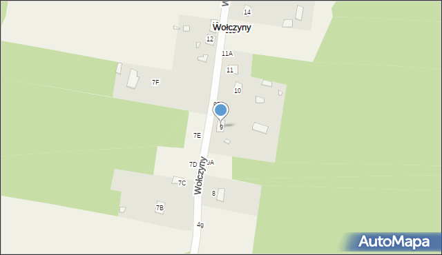 Wołczyny, Wołczyny, 9, mapa Wołczyny