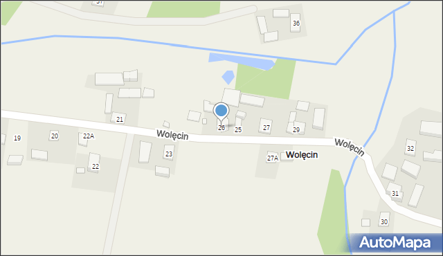 Wolęcin, Wolęcin, 26, mapa Wolęcin