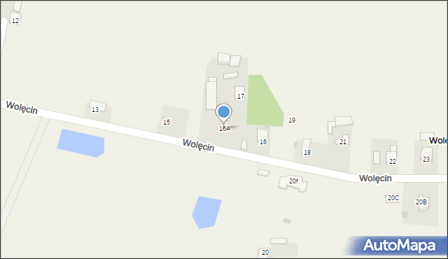 Wolęcin, Wolęcin, 16A, mapa Wolęcin