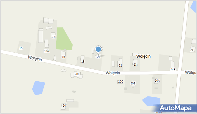 Wolęcin, Wolęcin, 21, mapa Wolęcin