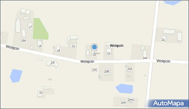 Wolęcin, Wolęcin, 22, mapa Wolęcin