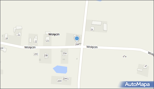 Wolęcin, Wolęcin, 24A, mapa Wolęcin