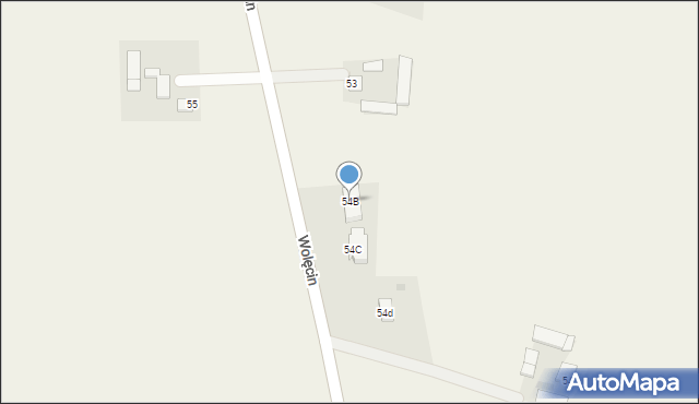 Wolęcin, Wolęcin, 54B, mapa Wolęcin