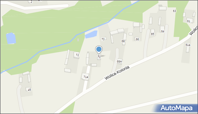 Wolica, Wolica, 71, mapa Wolica