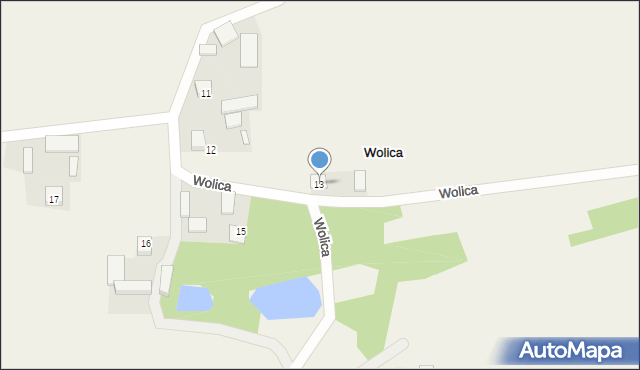 Wolica, Wolica, 13, mapa Wolica