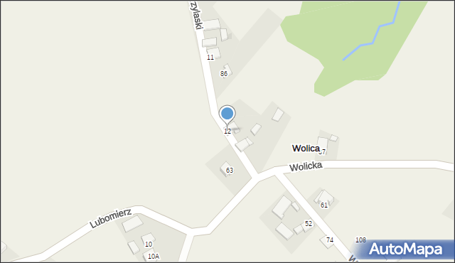 Wolica, Wolica, 12, mapa Wolica