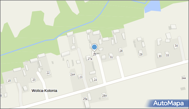 Wolica-Kolonia, Wolica-Kolonia, 25, mapa Wolica-Kolonia