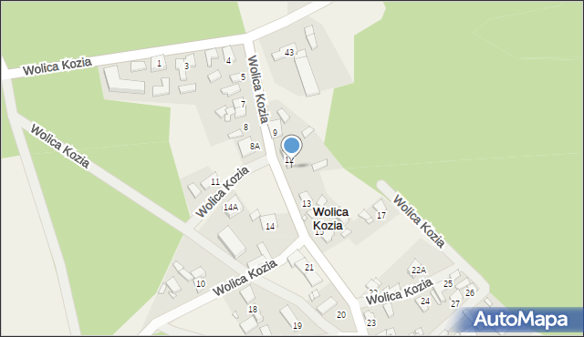 Wolica Kozia, Wolica Kozia, 12A, mapa Wolica Kozia