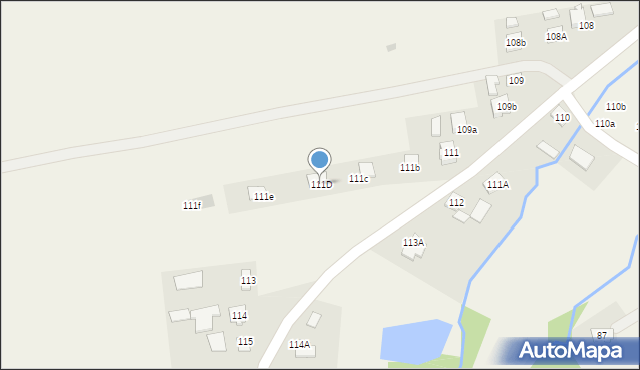 Woliczka, Woliczka, 111D, mapa Woliczka