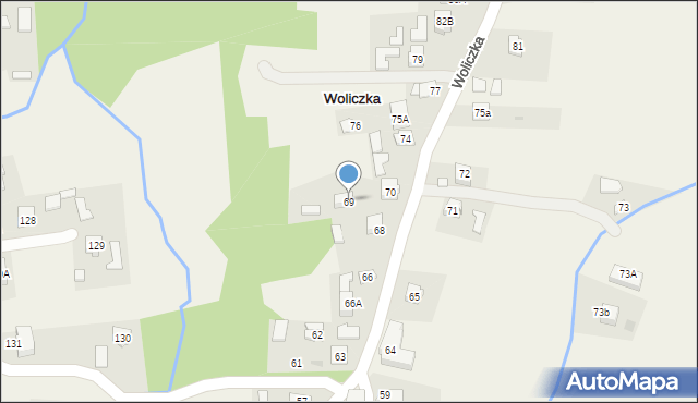 Woliczka, Woliczka, 69, mapa Woliczka