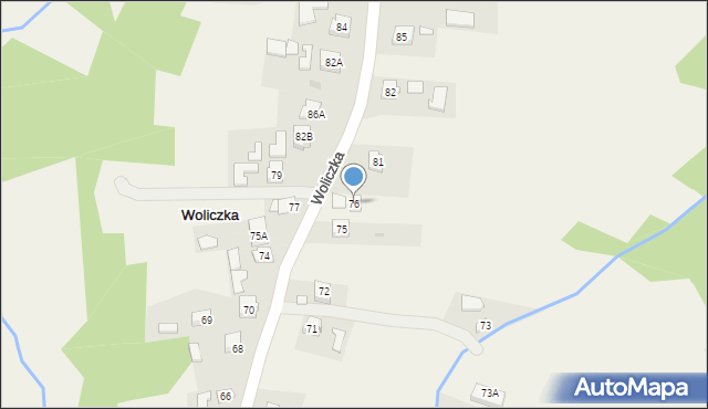 Woliczka, Woliczka, 76, mapa Woliczka