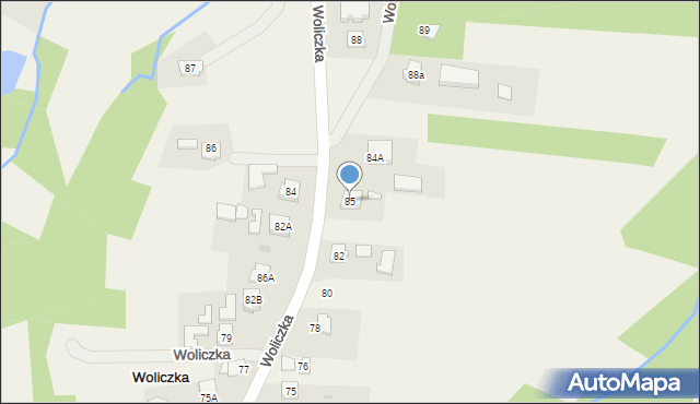 Woliczka, Woliczka, 85, mapa Woliczka