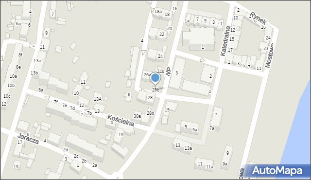 Wolin, Wojska Polskiego, 26b, mapa Wolin