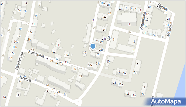 Wolin, Wojska Polskiego, 28a, mapa Wolin