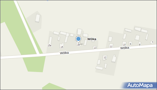 Wólka, Wólka, 14, mapa Wólka