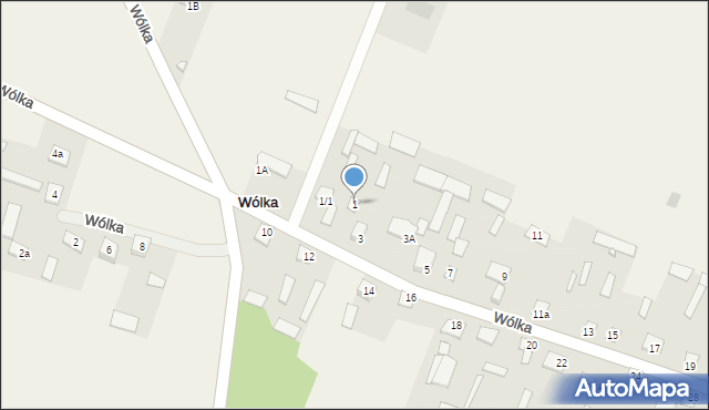 Wólka, Wólka, 1, mapa Wólka