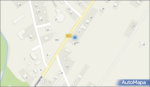 Wólka, Wólka, 1d, mapa Wólka