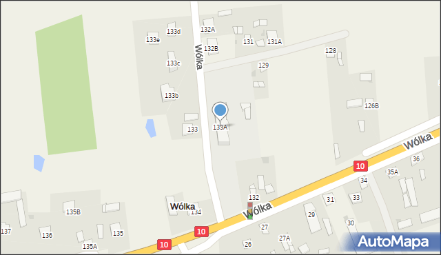 Wólka, Wólka, 133A, mapa Wólka