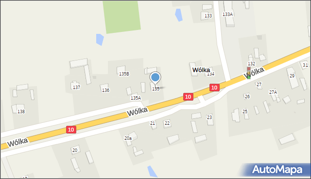 Wólka, Wólka, 135, mapa Wólka