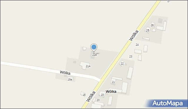 Wólka, Wólka, 22a, mapa Wólka