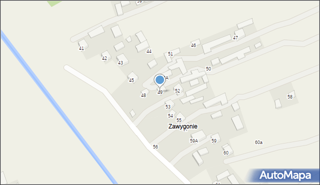 Wólka Abramowska, Wólka Abramowska, 49, mapa Wólka Abramowska