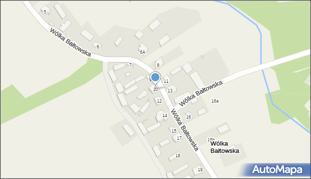 Wólka Bałtowska, Wólka Bałtowska, 10, mapa Wólka Bałtowska
