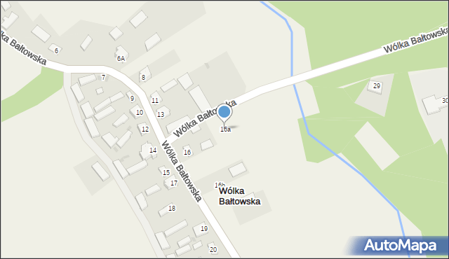 Wólka Bałtowska, Wólka Bałtowska, 16a, mapa Wólka Bałtowska