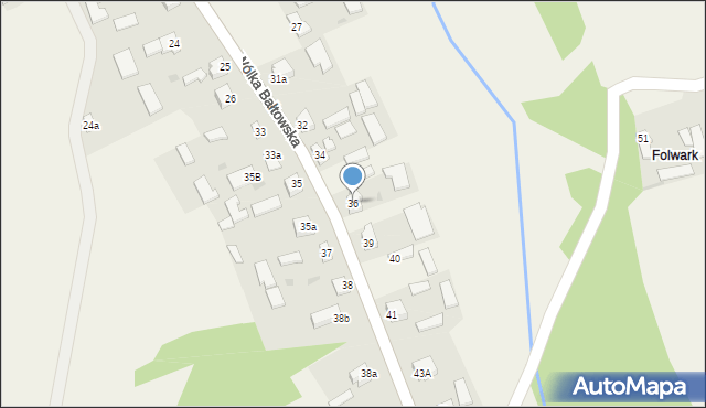 Wólka Bałtowska, Wólka Bałtowska, 36, mapa Wólka Bałtowska