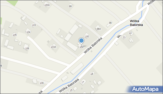 Wólka Batorska, Wólka Batorska, 102, mapa Wólka Batorska