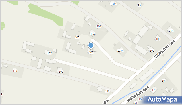 Wólka Batorska, Wólka Batorska, 106, mapa Wólka Batorska