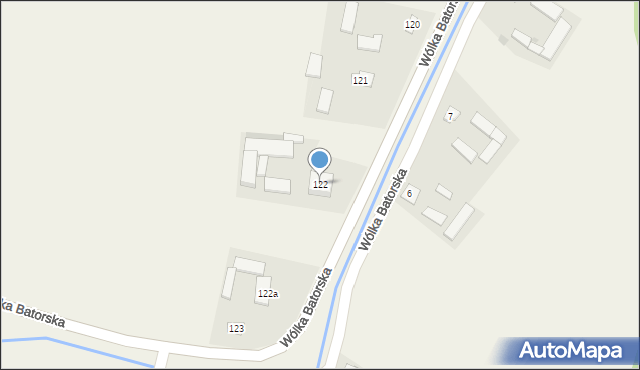 Wólka Batorska, Wólka Batorska, 122, mapa Wólka Batorska