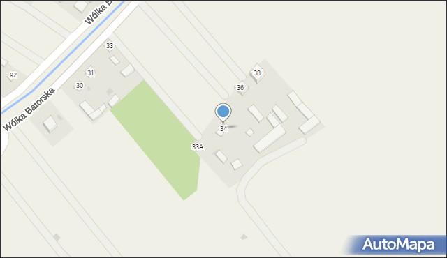 Wólka Batorska, Wólka Batorska, 34, mapa Wólka Batorska