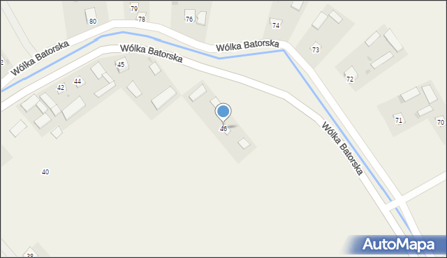 Wólka Batorska, Wólka Batorska, 46, mapa Wólka Batorska