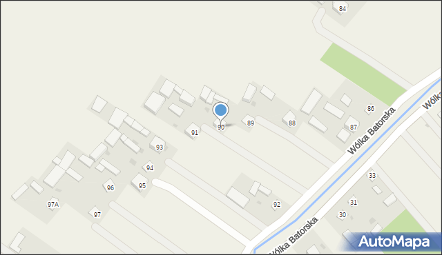Wólka Batorska, Wólka Batorska, 90, mapa Wólka Batorska