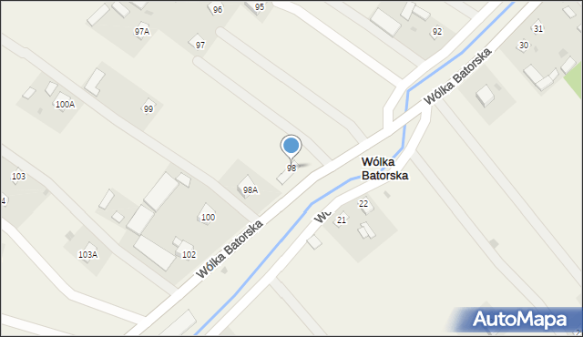 Wólka Batorska, Wólka Batorska, 98, mapa Wólka Batorska