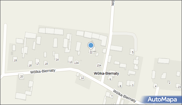 Wólka-Biernaty, Wólka-Biernaty, 11, mapa Wólka-Biernaty