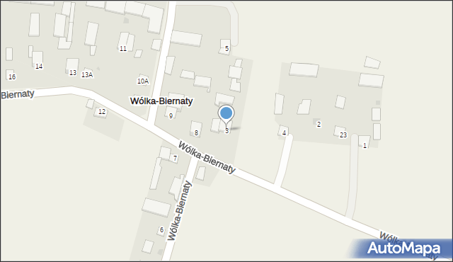 Wólka-Biernaty, Wólka-Biernaty, 3, mapa Wólka-Biernaty