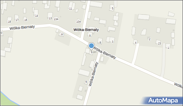 Wólka-Biernaty, Wólka-Biernaty, 7, mapa Wólka-Biernaty